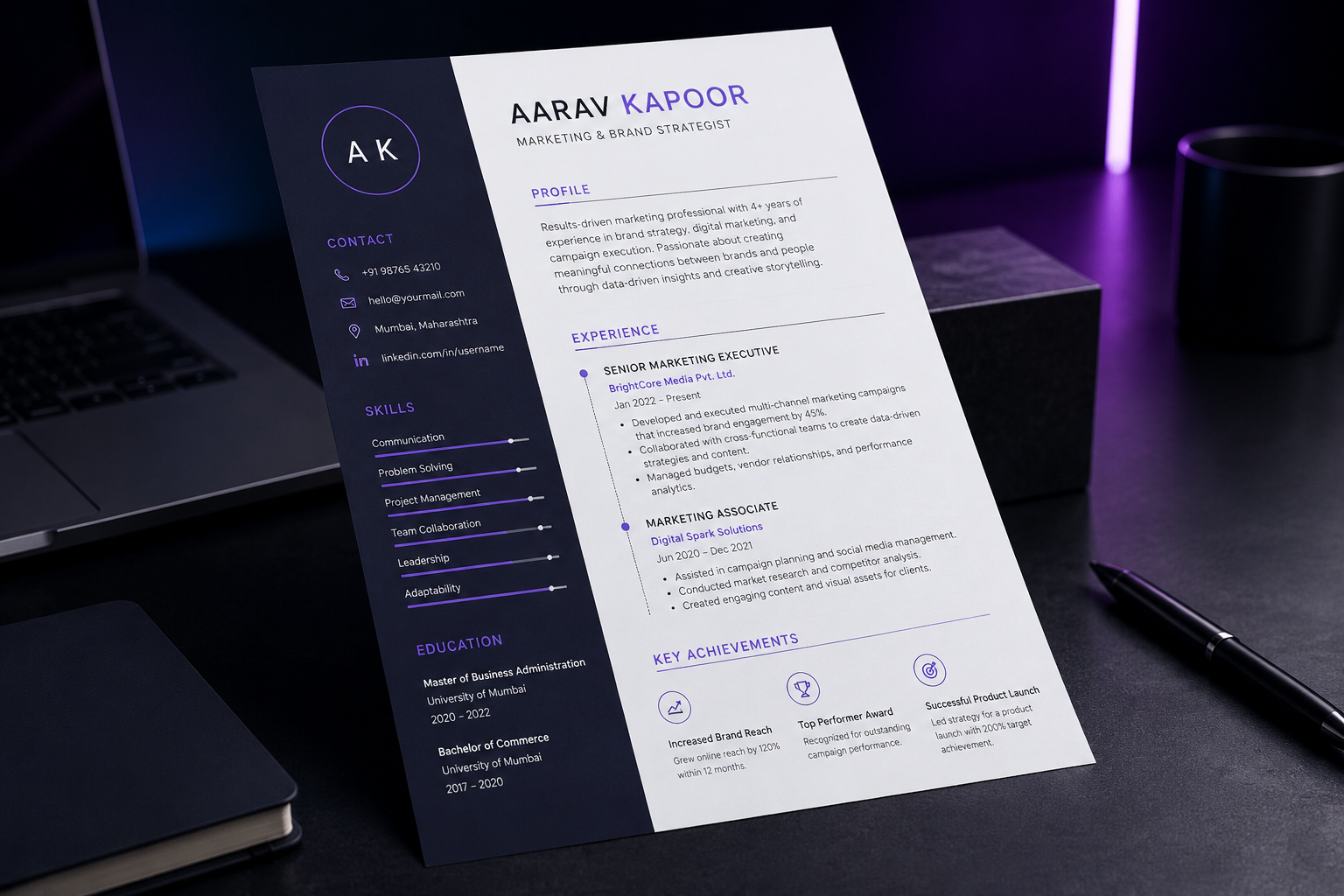 EagleEye CV and resume design work