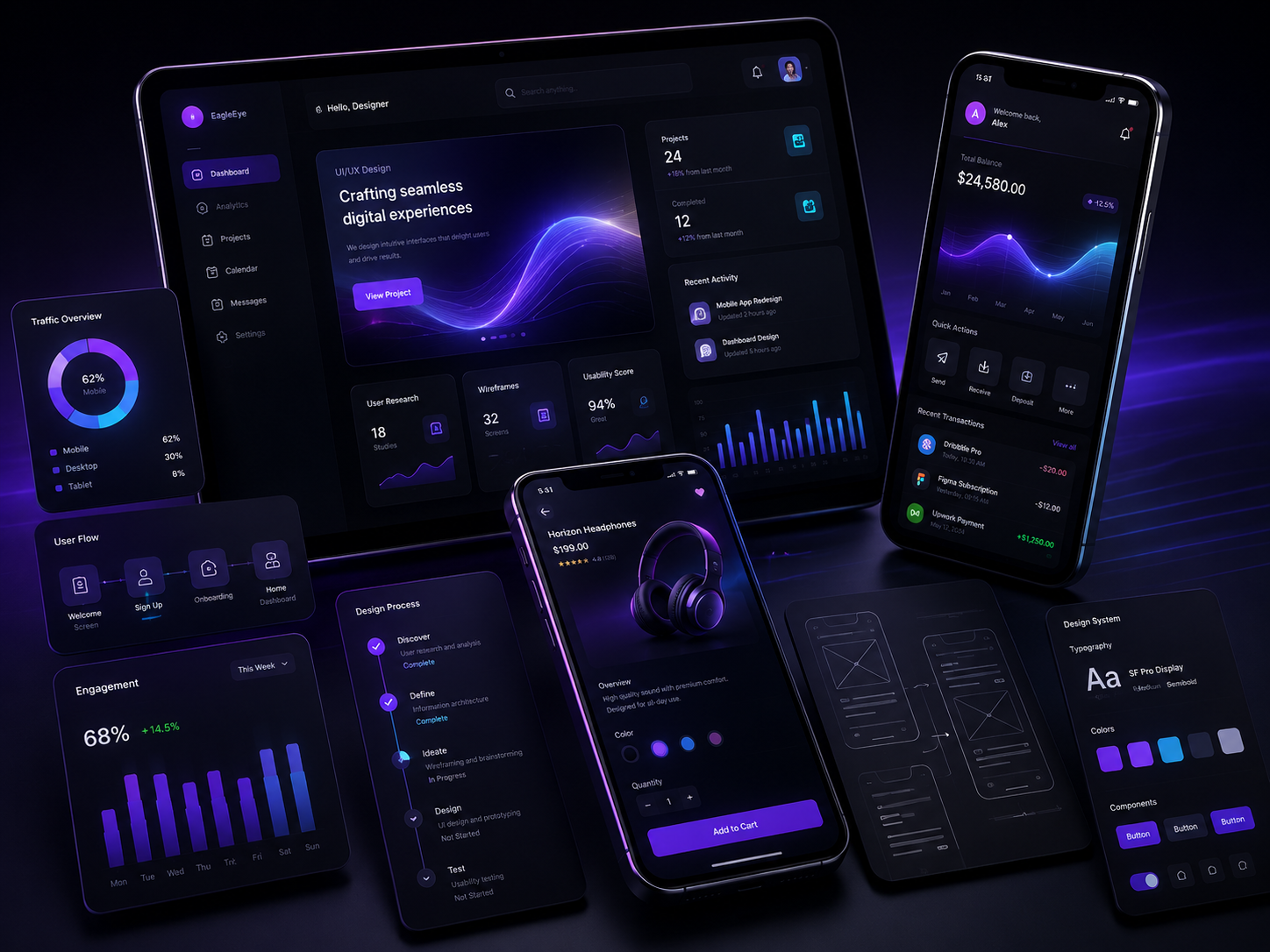 EagleEye UI/UX design work
